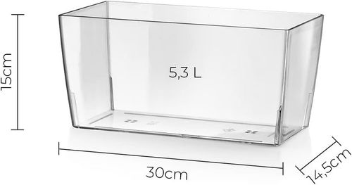 Pojemnik Osłonka Plastikowa Przezroczysta 30cm na Arena.pl