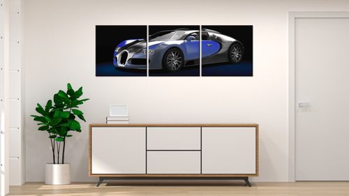 Obraz Drukowany 150X50 Błękitne Bugatti Veyron na Arena.pl