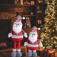 Skrzat Krasnal Świąteczny Teleskopowy Duży Gnom Wysoki Mikołaj Regulowany