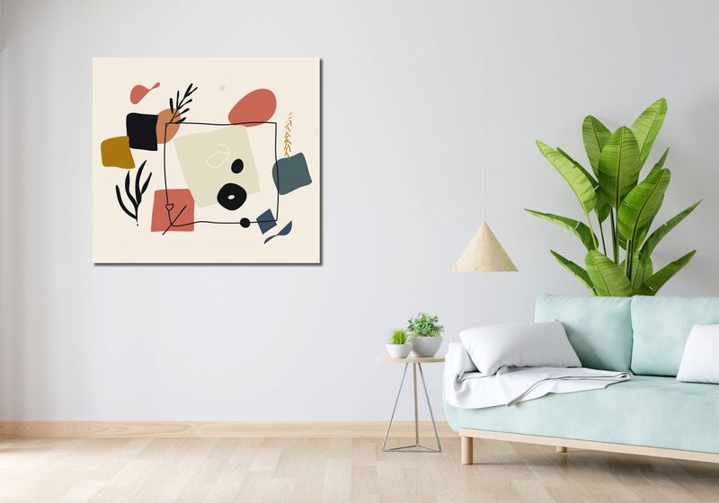 Obraz 100x90cm Abstrakcyjny Dialog zdjęcie 2