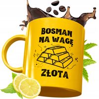 Złoty Kubek Premium Dla Bosmana Prezent Z Nadrukiem Ze Zdjęciem