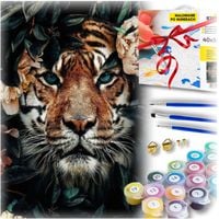 Obraz malowanie po numerach ramka farby kot diy prezent urodziny imieniny