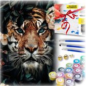 Obraz malowanie po numerach ramka farby kot diy prezent urodziny imieniny