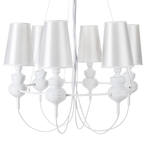 Lampa wisząca QUEEN-6 biała zdjęcie 2
