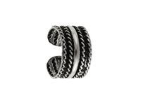 Elegancki oksydowany srebrny kolczyk nausznica na małżowinę ze wzorem ear cuff srebro 925 KN042