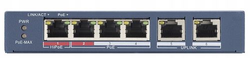 SWITCH POE DS-3E0106HP-E 4-PORTOWY Hikvision na Arena.pl