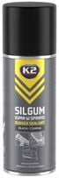 K2 Silgum Uszczelniacz Guma Spray Czarna do Rynien Kominów Dachów 400ml