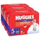 HUGGIES pieluchomajtki Little Movers Pant Jumbo Pack 5 (12-17 kg) 3x34szt