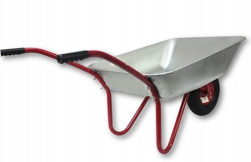 TACZKA OGRODOWA LEKKA OCYNKOWANA MOCNA Z METALOWYM KOŁEM 120 L / 80L na Arena.pl