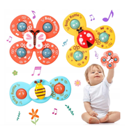 Fidget Spinner z przyssawką , Sensoryczna zabawka do Kąpieli - 3 sztuki