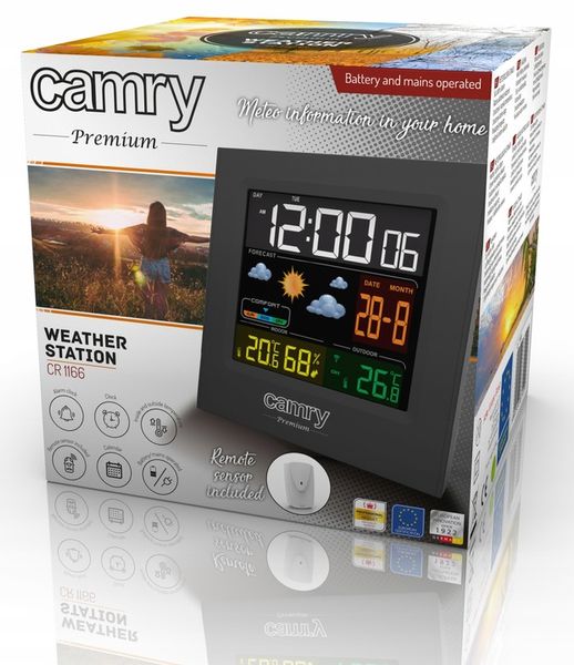 STACJA POGODOWA POGODY BEZPRZEWODOWA TERMOMETR HIGROMET CZUJNIK ZEGAR DATA zdjęcie 11