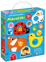 CzuCzu Pierwsze puzzle Maluszki, dla dzieci 1+, 8 układanek z dziurką