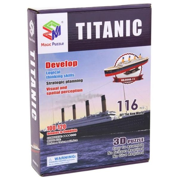 Puzzle Przestrzenne 3D Titanic 116 Elementów zdjęcie 10