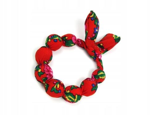 KORALE materiałowe góralskie czerwone KOMPLET na Arena.pl