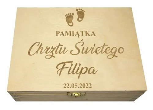 PUDEŁKO WSPOMNIEŃ PREZENT ROCZEK CHRZEST NARODZINY na Arena.pl