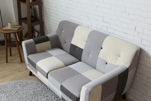 Sofa dwuosobowa Patchwork grey mix na Arena.pl