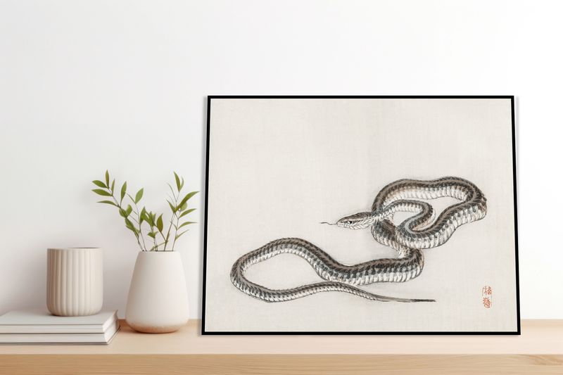 Plakat 40x30cm Snake, Kōno Bairei zdjęcie 6