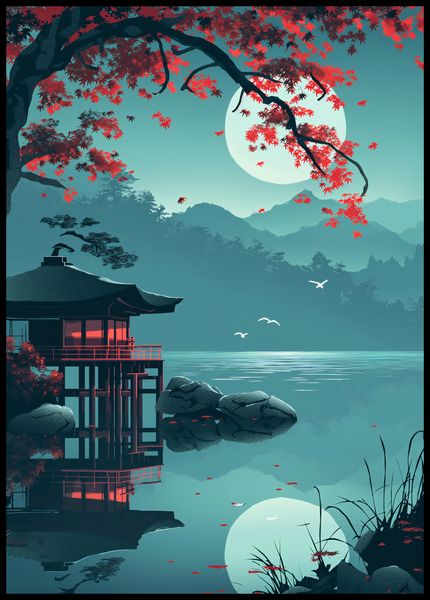 Plakat 67,5x95cm Japoński Pawilon zdjęcie 2