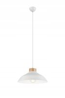 LAMPA WISZĄCA LAMKUR JOSE 37646 BIAŁY / DREWNO