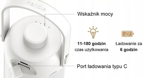 OŚWIETLENIE KEMPINGOWE LED MOŻLIWOŚĆ ŁADOWANIA 10000MAH 720LM LATARKI BIAŁY na Arena.pl