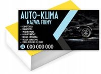 Wizytówki firmowe reklamowe 100szt dużo wzorów projekt w cenie AUTO KLIMA