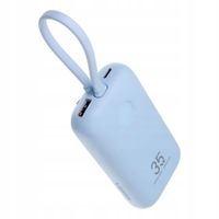 VEGER powerbank 10000 mAh z wbudowanymi kablami Typ C / Lightning PD QC3.0