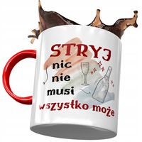 Kubek Czerwony Dla Stryja Na Urodziny Na Prezent Z Nadrukiem Ze Zdjęciem