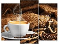 90CM 70 ZEGAR 3 ELEM FILIŻANKA KAWY SCIENNY DRUK