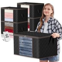 ORGANIZER TORBY DO PRZECHOWYWANIA UBRAŃ KOŁDRĘ KOCE POŚCIEL ZESTAW 4