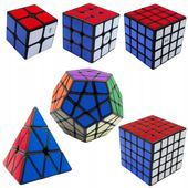 ZESTAW Kostek 2x2 + 3x3 + 4x4 + 5x5 + Megaminx + Piramida SZYBKIE + GRATIS