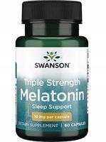 SWANSON MELATONINA 10mg 60k DOBRY SEN, REGENERACJA, ZMIANY STREFY CZASOWEJ