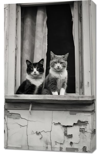 Obraz 60x100cm Para w Oknie zdjęcie 1