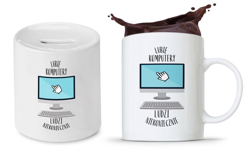 Zestaw Dla Informatyka Prezent Kubek + Skarbonka Z Nadrukiem Ze Zdjęciem zdjęcie 1