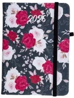 Kalendarz Książkowy 2026 A6 Tygodniowy Flamenco, Czerwone Kwiaty