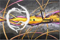 60CM 40CM ZEGAR OBRAZ WIRUJĄCE POSTACIE DRUK PŁÓTNO RAMA