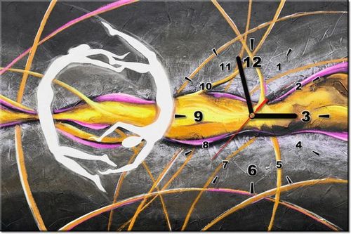 60CM 40CM ZEGAR OBRAZ WIRUJĄCE POSTACIE DRUK PŁÓTNO RAMA na Arena.pl