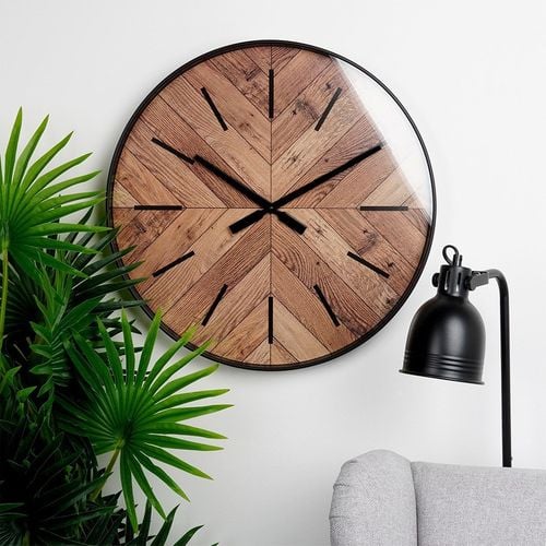 Zegar ścienny czarny 50 cm na Arena.pl