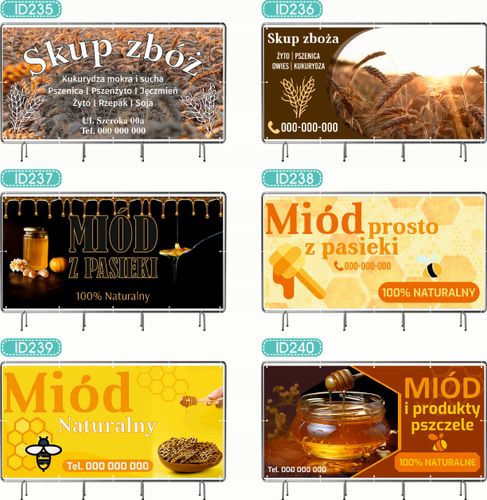 BANER REKLAMOWY 130x80cm oczkowany projekt w cenie USŁUGI KAMIENIARSKIE na Arena.pl