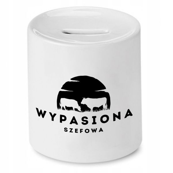 Skarbonka Dla Szefa Szefowa Wypasiona Szefowa Z Nadrukiem Ze Zdjęciem zdjęcie 1