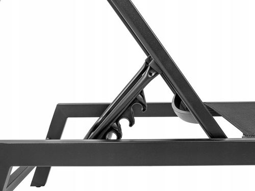 Leżak ogrodowy beżowy wygodny z aluminium rozkładany Leżanka na taras 60 cm na Arena.pl