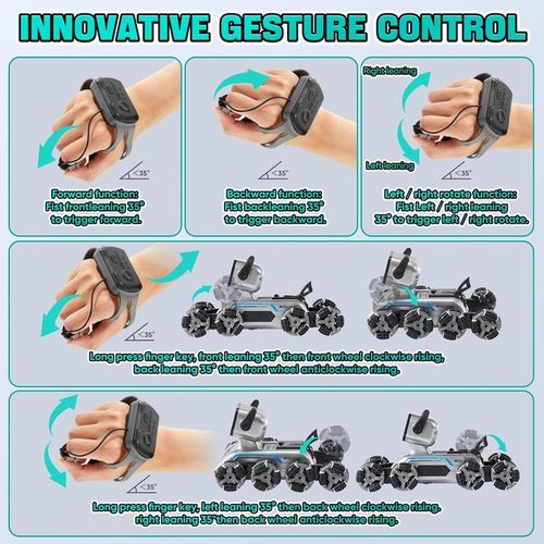 SAMOCHÓD ZDALNIE STEROWANY GESTAMI 2 PILOTY samochód PŁYWAJĄCY kaskaderski na Arena.pl