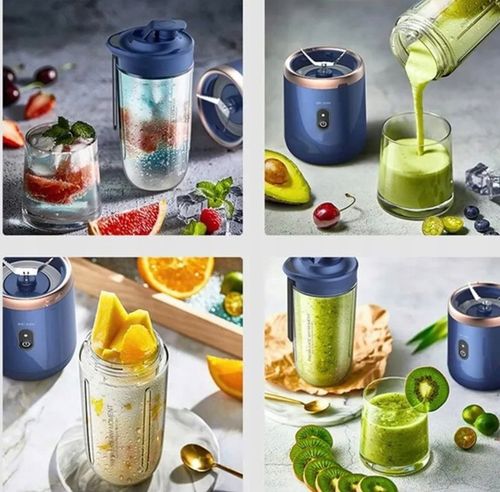 6 OSTRZY MAŁA ELEKTRYCZNA SOKOWIRÓWKA, 400 ML OSOBISTY MINI MIKSER DO SOKÓW na Arena.pl