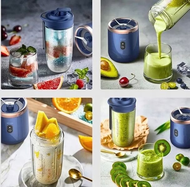6 OSTRZY MAŁA ELEKTRYCZNA SOKOWIRÓWKA, 400 ML OSOBISTY MINI MIKSER DO SOKÓW zdjęcie 3