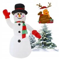 BAŁWAN DMUCHANY DEKORACJA ŚWIĄTECZNA LED OZDOBA OGRODOWA 120 cm