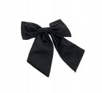 Duża dziewczęca spinka wsuwka kokarda czarny 14x18cm