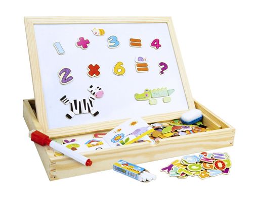 Drewniana wielofunkcyjna tablica edukacyjna 2w1 na Arena.pl