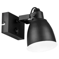 Taurus Kinkiet z włącznikiem Lampa Czarna, 1xE14