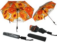 Parasol automat składany - V. van Gogh, Słoneczniki (dekoracja pod spodem)