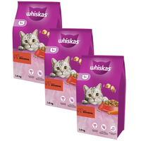 Whiskas Sucha karma dla kota Wołowina 1,4 kg x 3 sztuki
