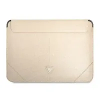 Pokrowiec Guess Saffiano Triangle Logo na laptopa 14'' - beżowy